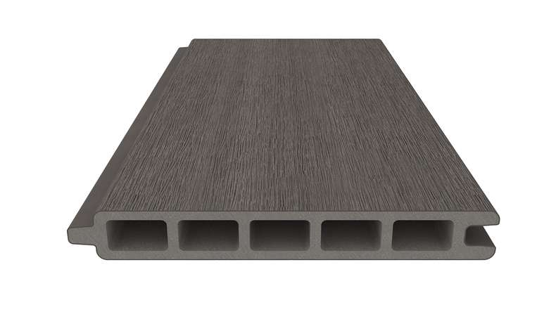 planeo INFINITY - Recinzione a innesto WPC CoEx grigio scuro 176 x 183 cm