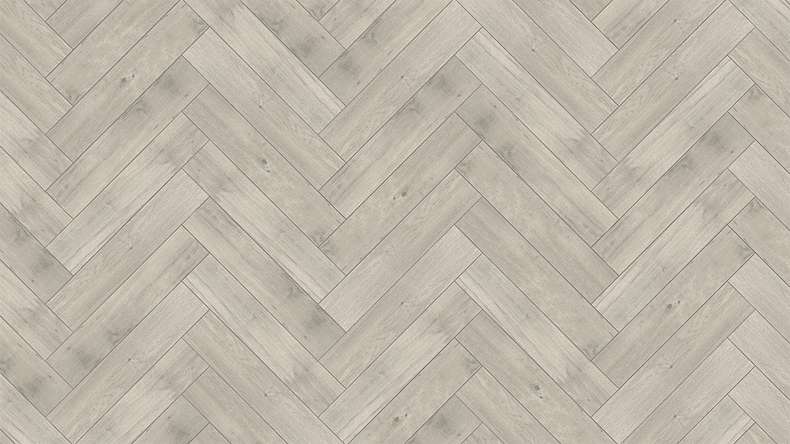 planeo Vinile rigido Klick - SolutionX 2in1 Rovere a spina di pesce Grigio chiaro | Isolamento acustico integrato (ECF-HB-3855)