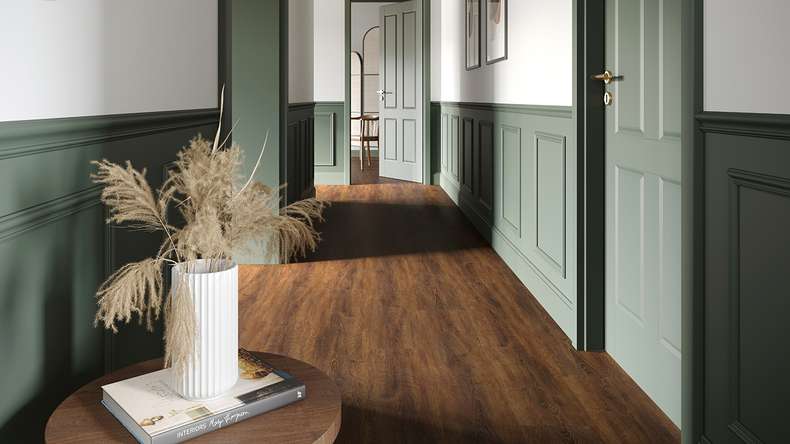planeo Vinile rigido ad incastro - GRANDline Chestnut Oak | Isolamento acustico integrato (NF-GL-854-N)