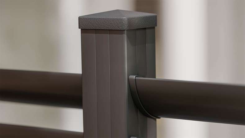planeo Gardence Metallic Ellipse - Recinzione da giardino in alluminio quadrata Antracite | DB703