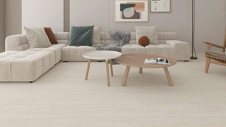 planeo Rigid Click Vinyl - Cream Oak | Isolamento acustico integrato (KRO-1002)