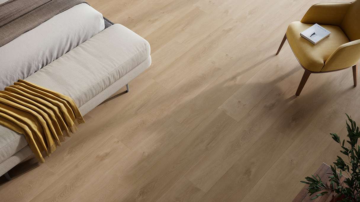 planeo Vinile rigido a incastro - HOMEtec Pro 50 IXPE Breeze Oak | Isolamento acustico integrato (RP-E50-4)