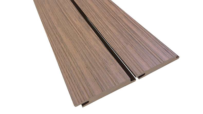 planeo Fassado - Modanatura a rombi in WPC Rivestimento di facciata marrone