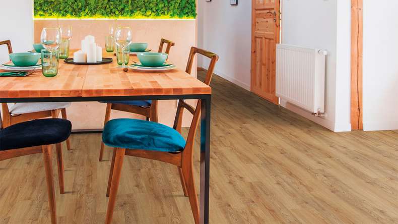 planeo Vinile rigido a incastro - FlexCore 55 Toffee Oak | Isolamento acustico integrato (plfc-5233FS55)
