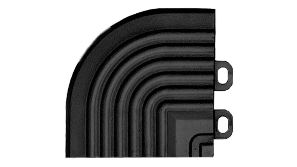 Modulo angolare planeo per piastrelle a incastro 40 x 40 cm - nero