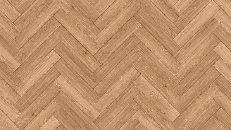 planeo Vinile rigido Klick - SolutionX 2in1 Rovere a spina di pesce Marrone chiaro | Isolamento acustico integrato (ECF-HB-4955)