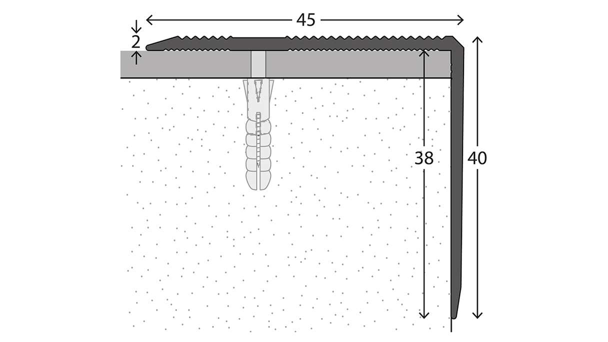Profilo paragradino planeo 492 argento 250 cm