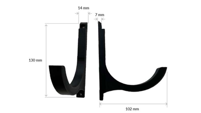 portabottiglie planeo 3D - nero 2 pezzi