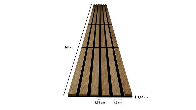 Skaben Pannelli acustici SilentWall Compact - Rovere rustico - 244 x 30,5 cm