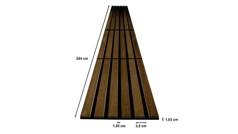 Skaben Pannelli acustici SilentWall Compact - rovere scuro - 244 x 30,5 cm