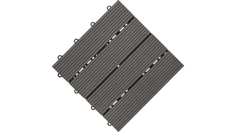 planeo pavimenti WPC piastrella per patio antracite 30x30 cm - 6 pz.