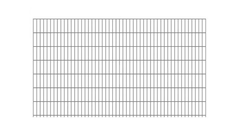 Recinzione a doppia rete pesante 8/6/8 zincata a caldo Altezza - 1430 x 2510 mm