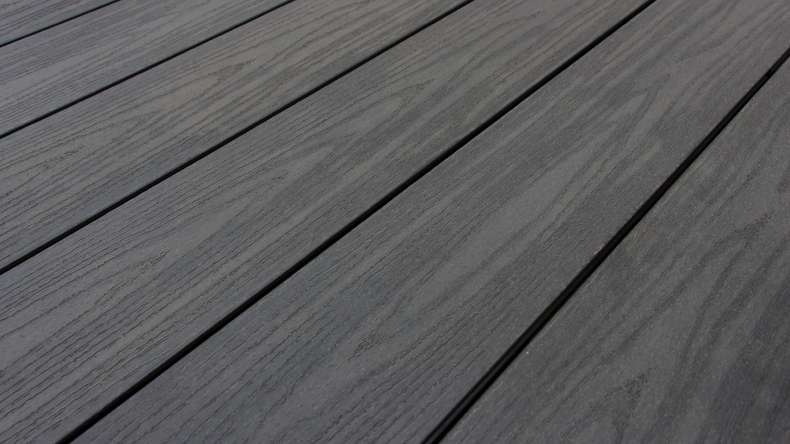 planeo TitanWood - Tavola massiccia 5m grigio scuro anticato invecchiato/spazzolato
