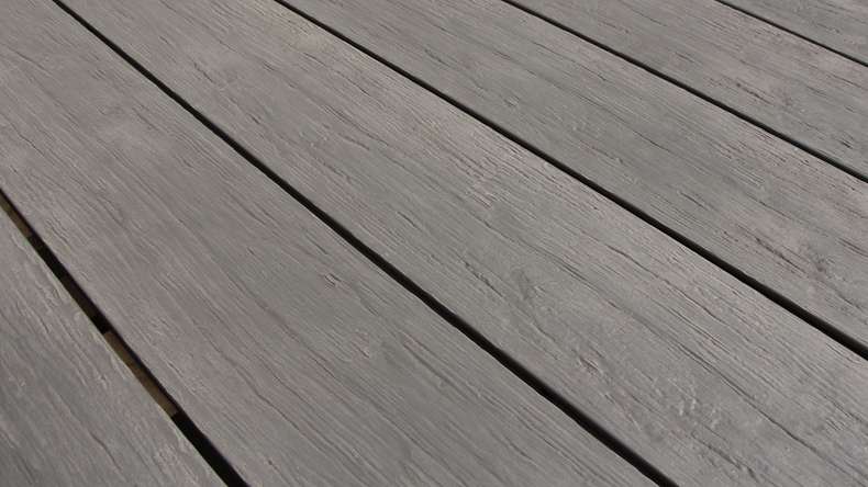 planeo TitanWood - tavola massiccia grigio chiaro anticato invecchiato/spazzolato