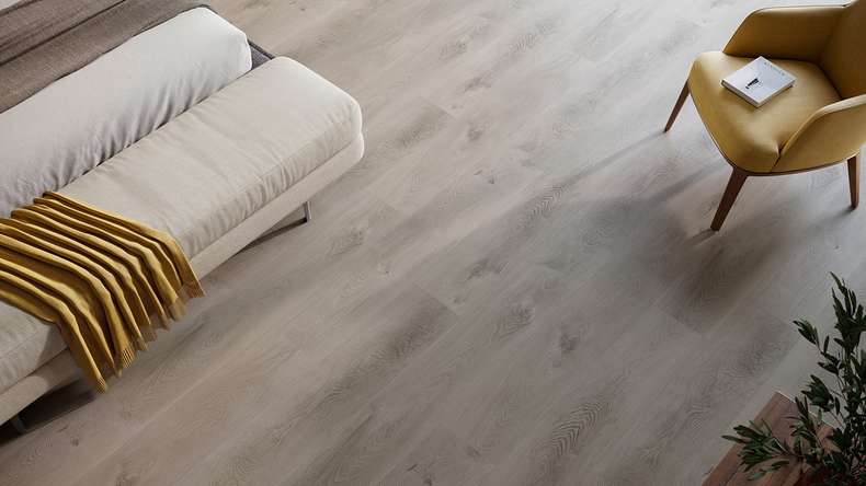 planeo Vinile rigido a incastro - HOMEtec Basic 30 IXPE Soft Mid Grey | Isolamento acustico integrato (RP-E30-7)