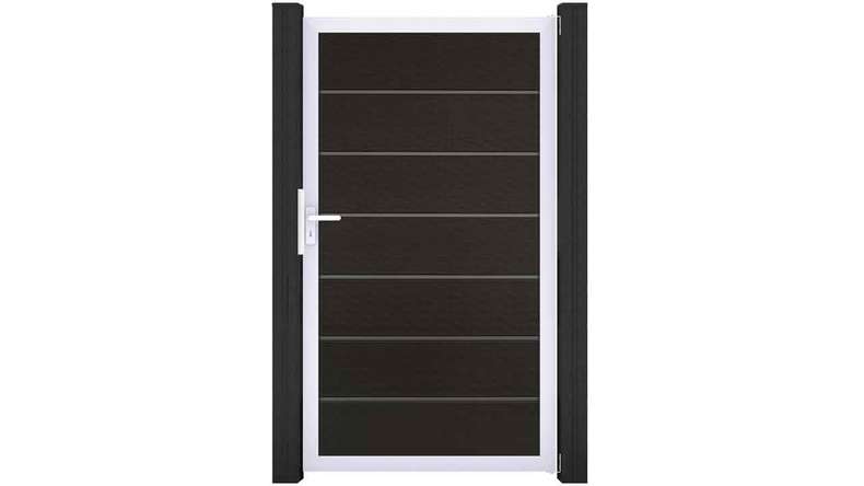 planeo Gardence Deluxe - Porta universale BPC Nero co-ex con Silber telaio in alluminio 180x150x4cm