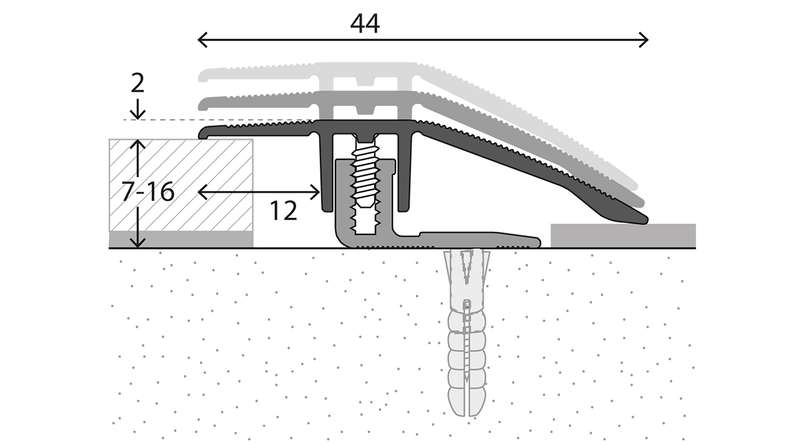 profilo di regolazione planeo 022 - 270 cm