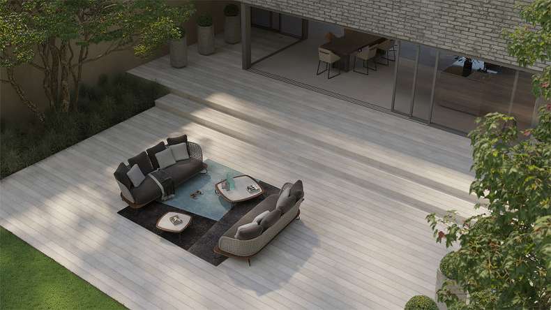 decking solido planeo Authoria PureBoard - Rovere chiaro di tiglio 3,6 m testurizzato