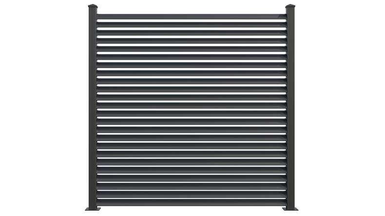 planeo Gardence Metallic Ellipse - Recinzione da giardino in alluminio quadrata Antracite | DB703