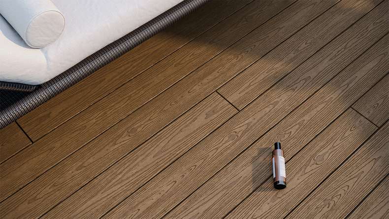 planeo CoEXWood WPC set completo di tavole massicce 4,2 m (37,04 m²) - sabbia/caramello
