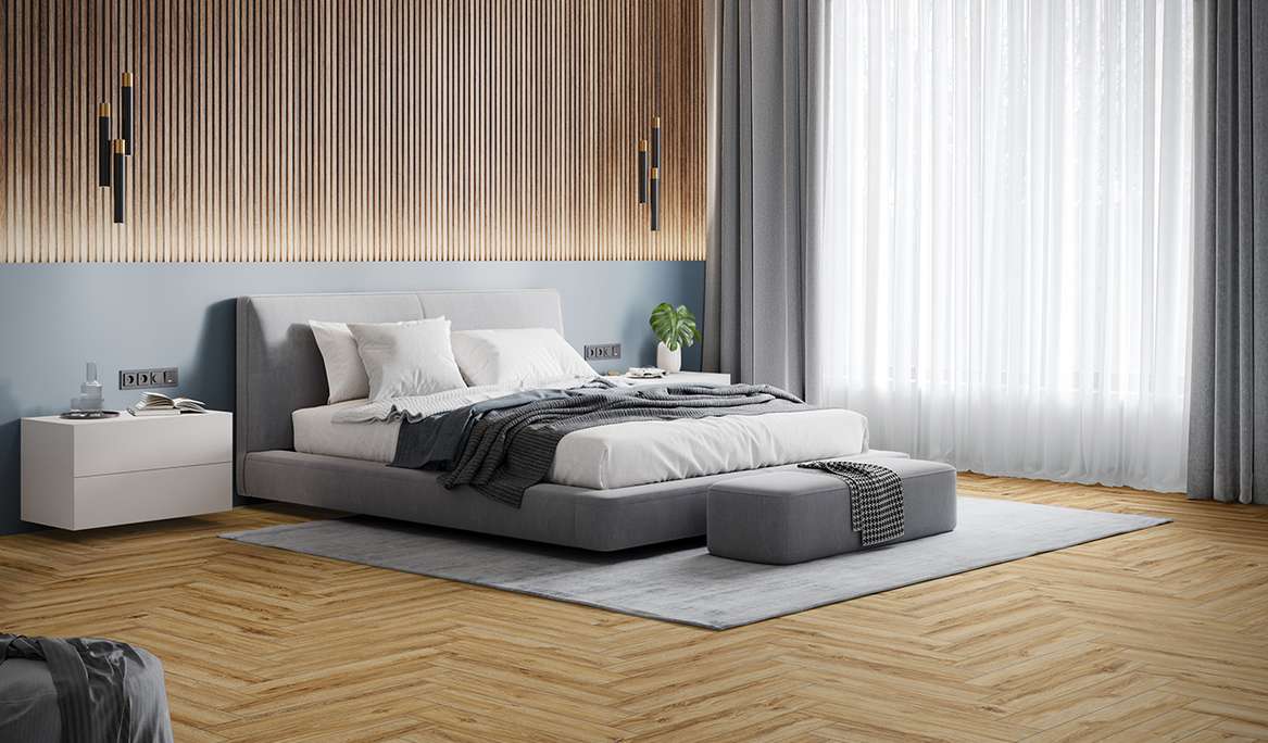 planeo Vinile ad incastro - Herringbone Riley Oak | Made in Germany (100P1004HB)