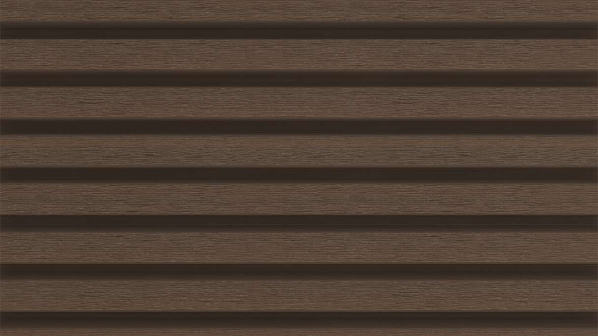 planeo LINEA Slim - Rivestimento per facciate in WPC CoEx, colore Ipe marrone, 2900 x 215 mm