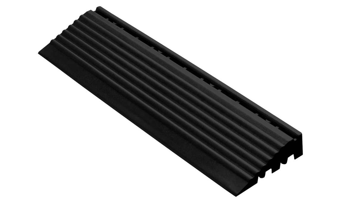 Pannello laterale planeo per piastrelle a incastro 30 x 30 cm - nero con occhiello