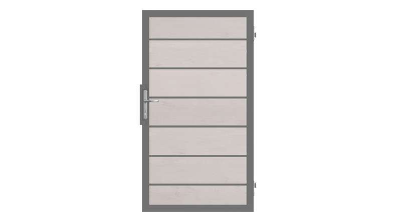 planeo Gardence Deluxe - Porta universale BPC Bicolore Bianco con telaio in alluminio antracite