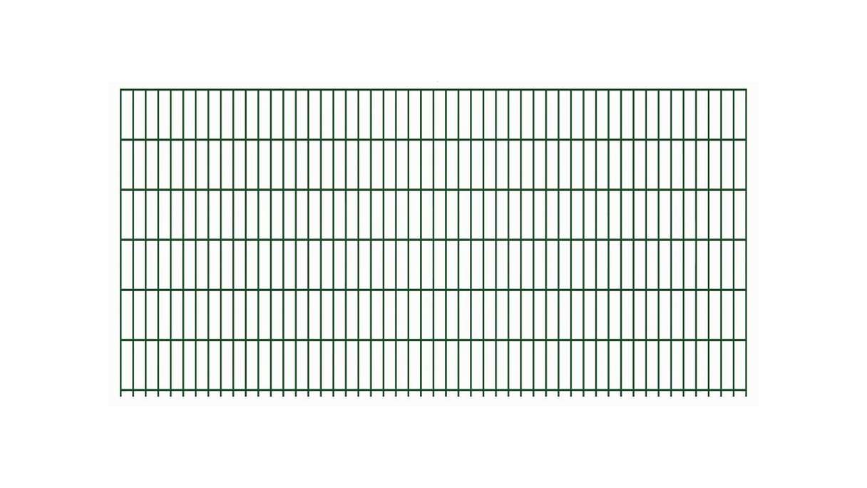 Luce di recinzione a doppia maglia 6/5/6 RAL 6005 verde muschio Altezza - 1230 x 2510 mm