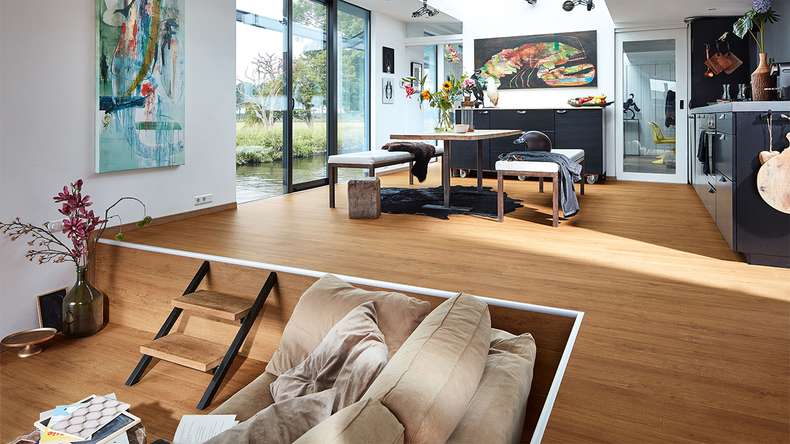 MEISTER Design pavimenti MeisterDesign. next DD 500 S - 06999 Golden Oak | Isolamento acustico Impact integrato (400054-1287220-06999)