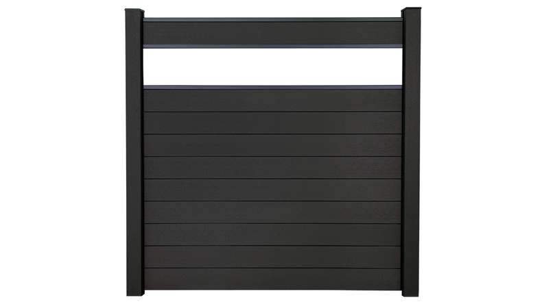 planeo Gardence Strong - recinzione a innesto BPC in vetro satinato grigio antracite 180 x 180 cm