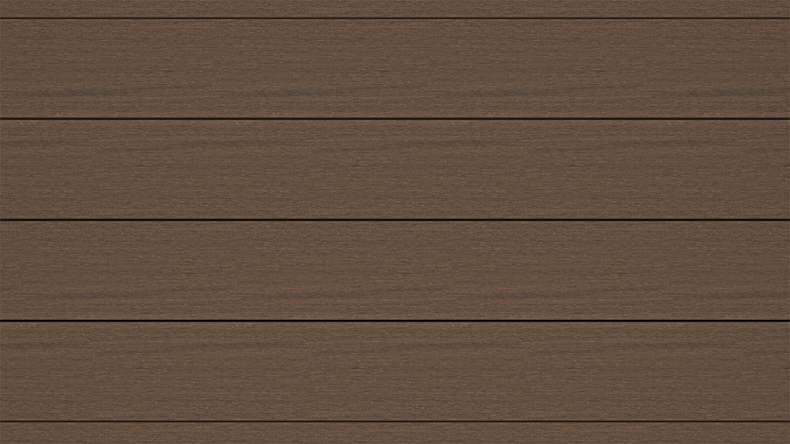 planeo ANTIKWoodline - Listello per terrazza rivestito in WPC CoEx, profilo composito leggero - Ipe marrone 3 m - rustico/spazzolato liscio