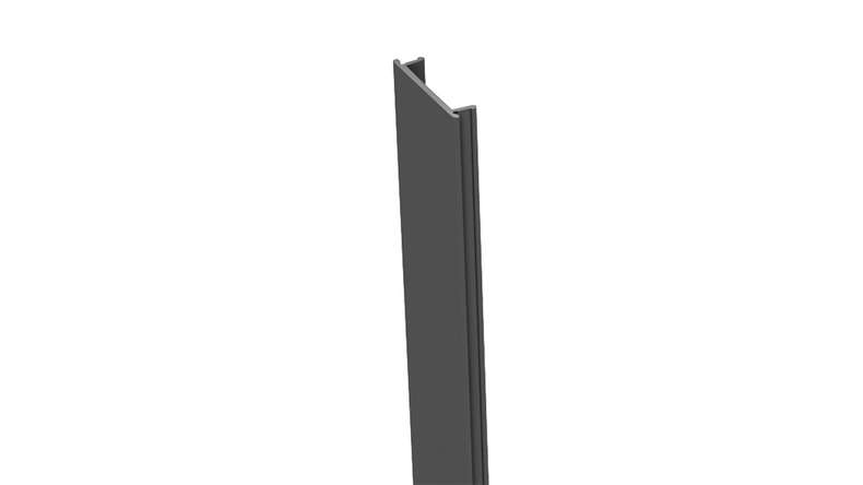 planeo Gardence Metallic - Striscia copri Palo in alluminio grigio antracite 100cm 7x7cm e 9x9cm