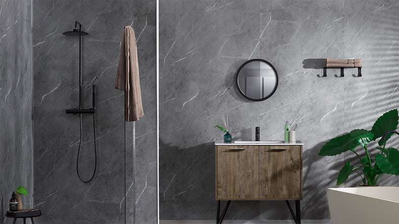 planeo StrongWall - Rivestimento murale in plastica XL Sardi 260 x 90 cm