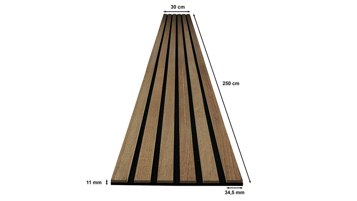 Skaben Pannelli acustici SilentWall Comfort - Rovere rustico - 250 x 30 cm