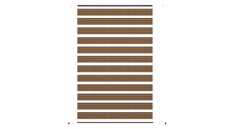 planeo LINEA - Recinzione ad innesto WPC CoEx Rhombus Burma Teak 176 x 183 cm