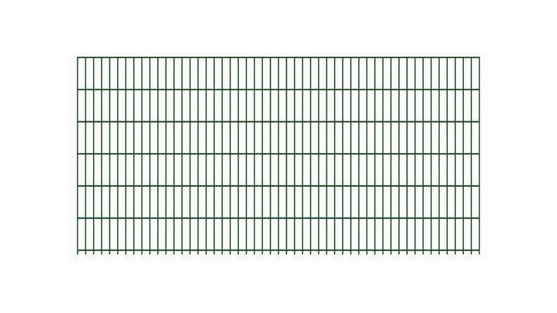 Recinzione a doppia maglia pesante 8/6/8 RAL 6005 verde muschio Altezza - 1230 x 2510 mm
