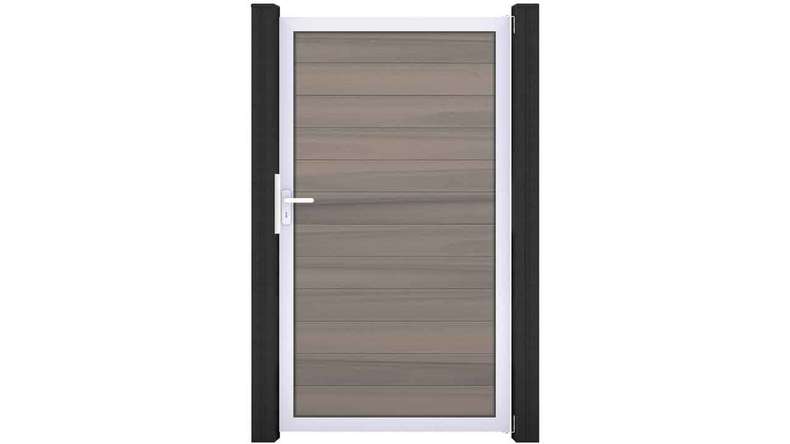 planeo Gardence Strong - Porta universale BPC Bicolore co-ex con Silber telaio in alluminio 150x180x4cm
