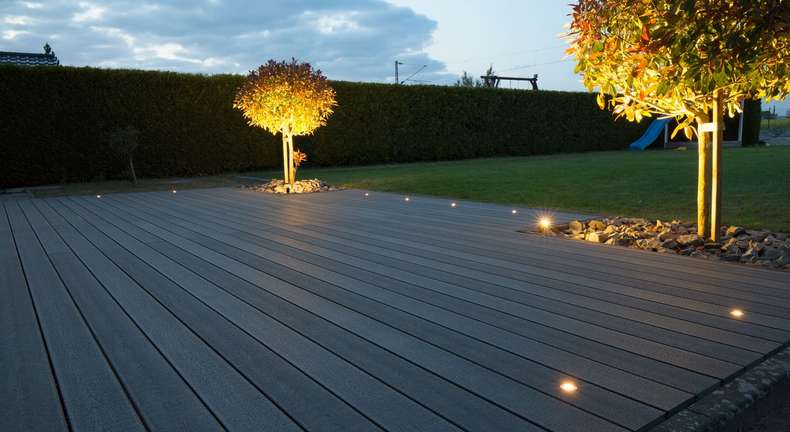 Set completo TitanWood 3m struttura a listoni per legno massiccio grigio chiaro 9,2m² incl. alluminio-UK