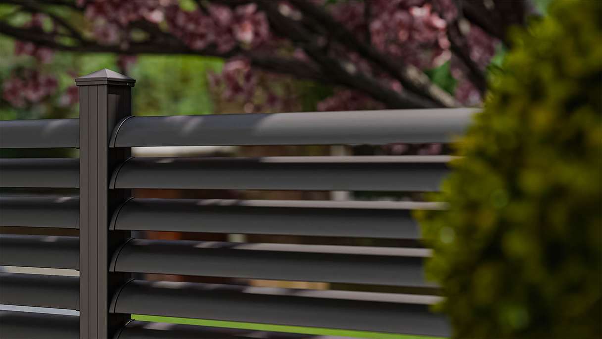 planeo Gardence Metallic Ellipse - Recinzione da giardino in alluminio quadrata Antracite | DB703