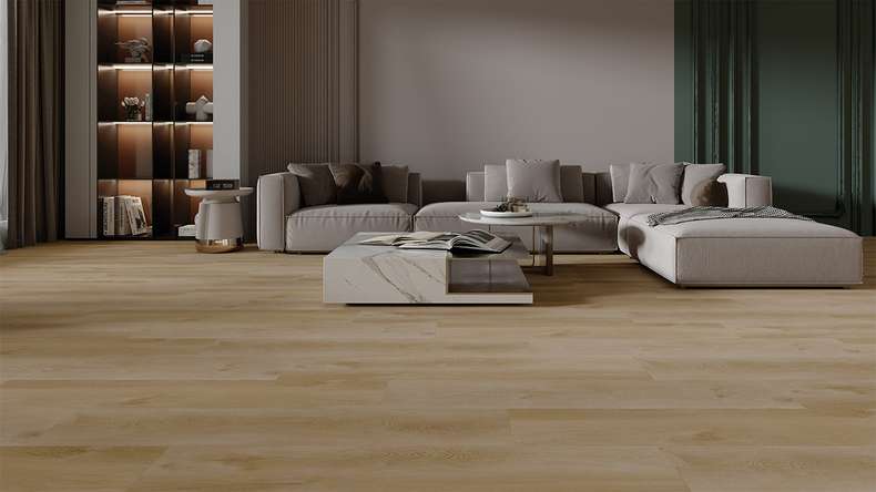 planeo Vinile rigido a incastro - HOMEtec Pro 50 IXPE Breeze Oak | Isolamento acustico integrato (RP-E50-4)