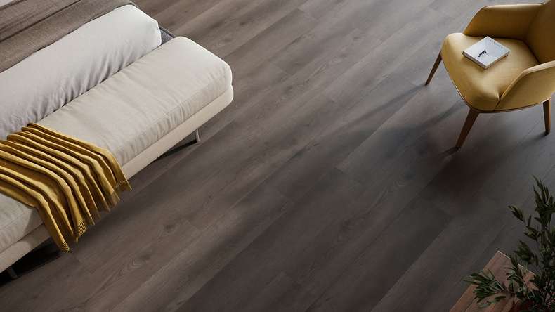 planeo Vinile rigido a incastro - HOMEtec Pro 50 IXPE Shadow Oak | Isolamento acustico integrato (RP-E50-7)