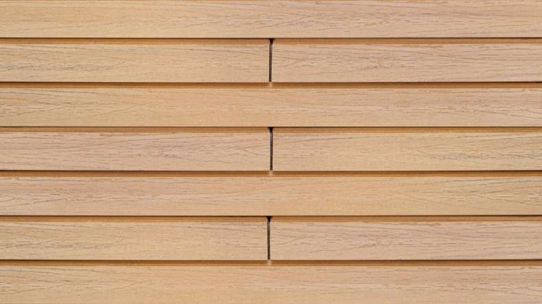 planeo Fassado - WPC rivestimento facciata a fasce romboidali in rovere marrone piccolo 4 m