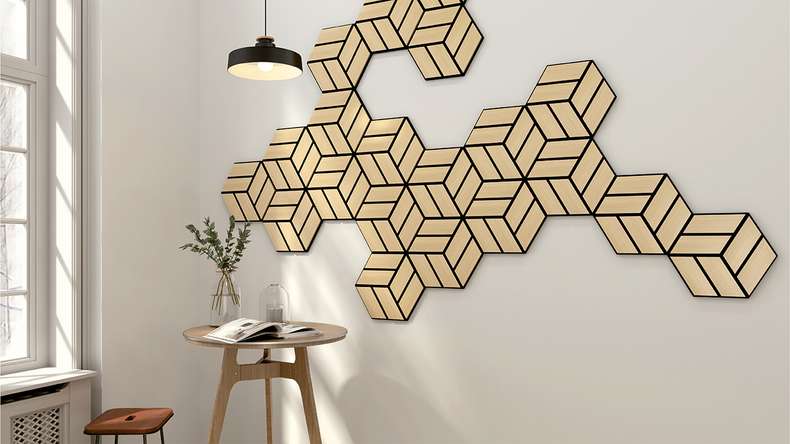 Skaben Pannelli acustici SilentWall - HexaUno New Light - 30 x 26 cm