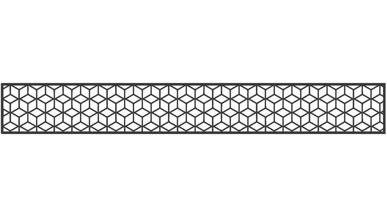 planeo Gardence - Inserto di design 1800 x 300 x 1,5 mm antracite
