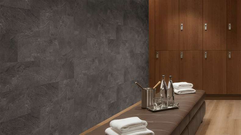 planeo Revea - Rivestimento murale in plastica Ardesia opaca 60 x 30 cm