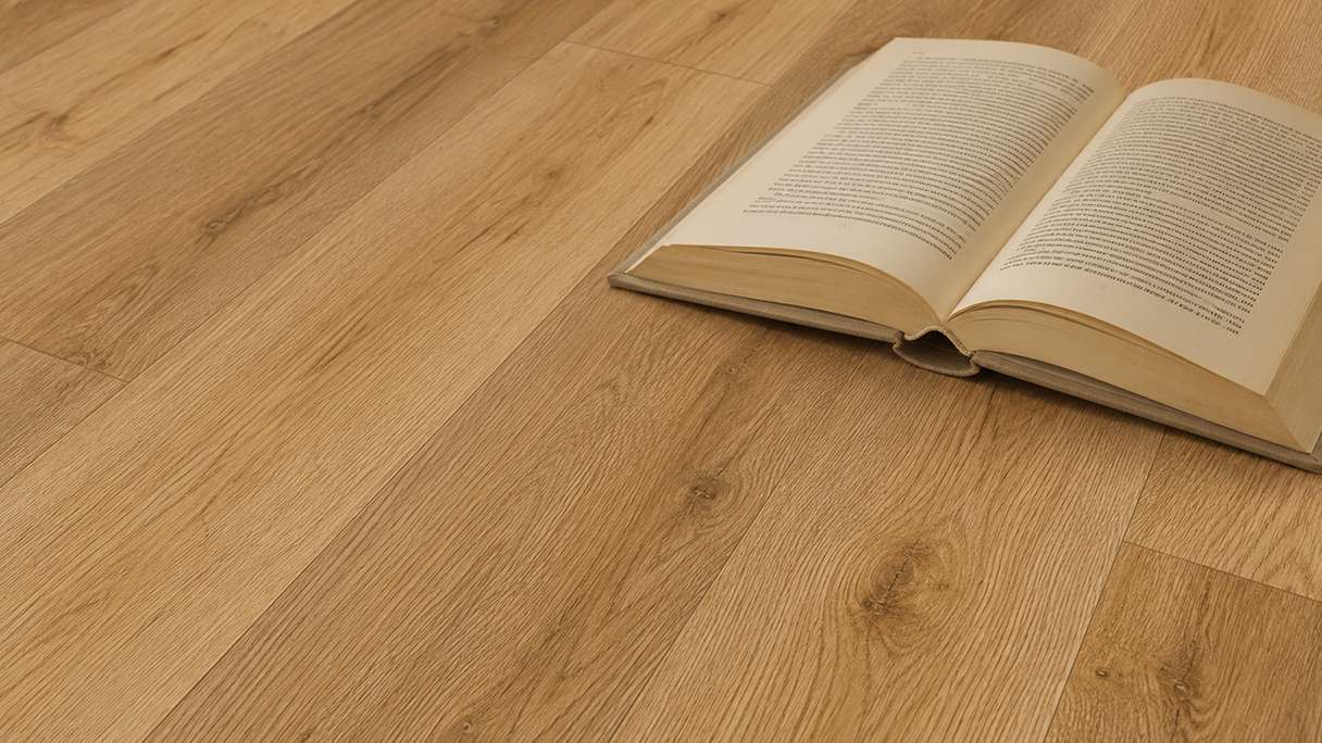 planeo Vinile rigido a incastro - SolutionX 2in1 BigSize Prestige Oak, listello XL da 1,83 m | Isolamento acustico integrato (ECF-BS-87)