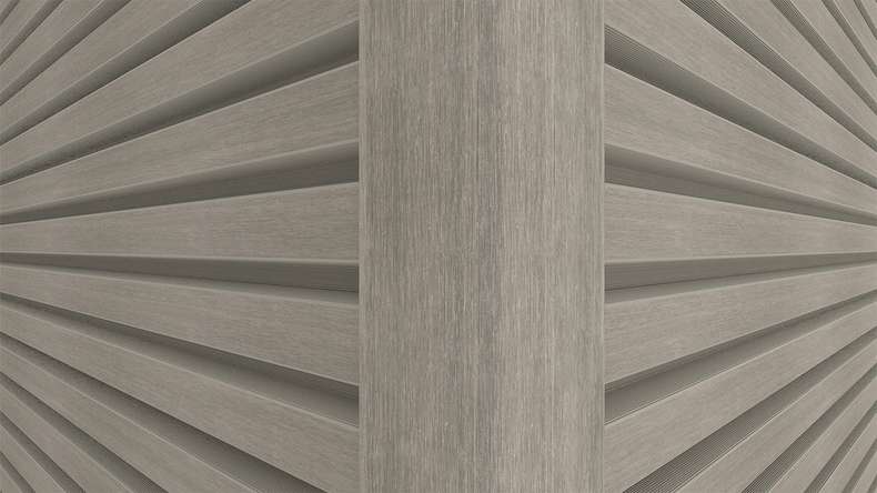 planeo LINEA - Profilo angolare esterno in alluminio CoEx, grigio chiaro, 3000 x 66 x 66 mm