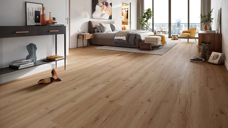 planeo Vinile rigido a incastro - HOMEtec Pro 50 IXPE Harmony Brown Oak | Isolamento acustico integrato (RP-E50-3)