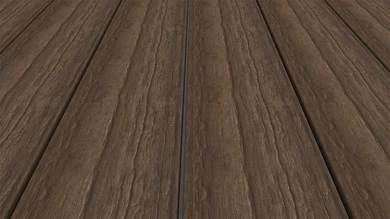 planeo ANTIKWoodline - Doghe per terrazza rivestite in WPC CoEx, doghe massicce - Ipe marrone 3 m - rustico/spazzolato liscio